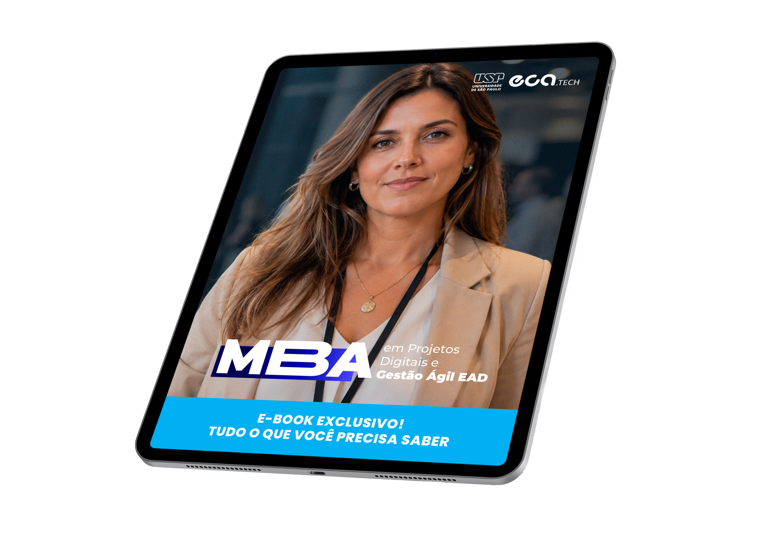 Mockup do e-book do MBA em Projetos Digitais e Gestão Ágil